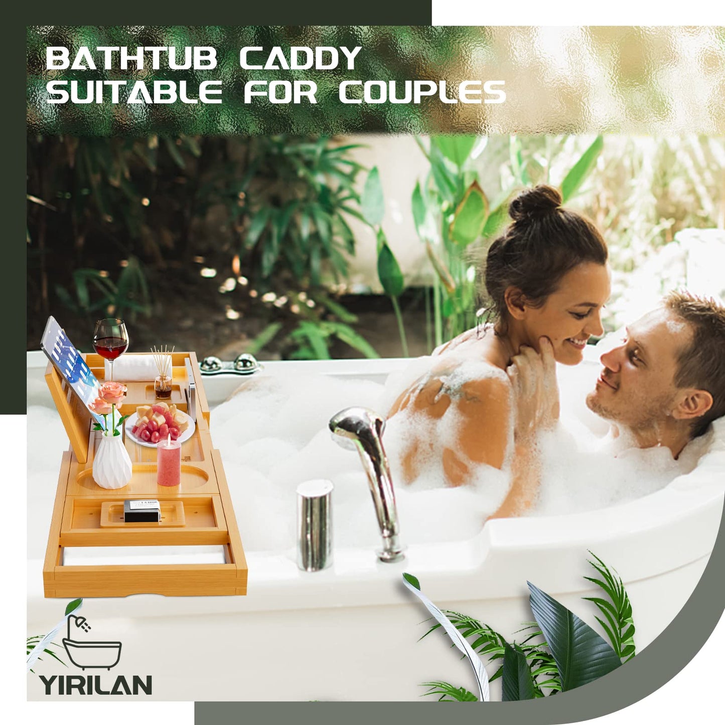 Bathtub Tray Caddy - Expandable Bath Tray