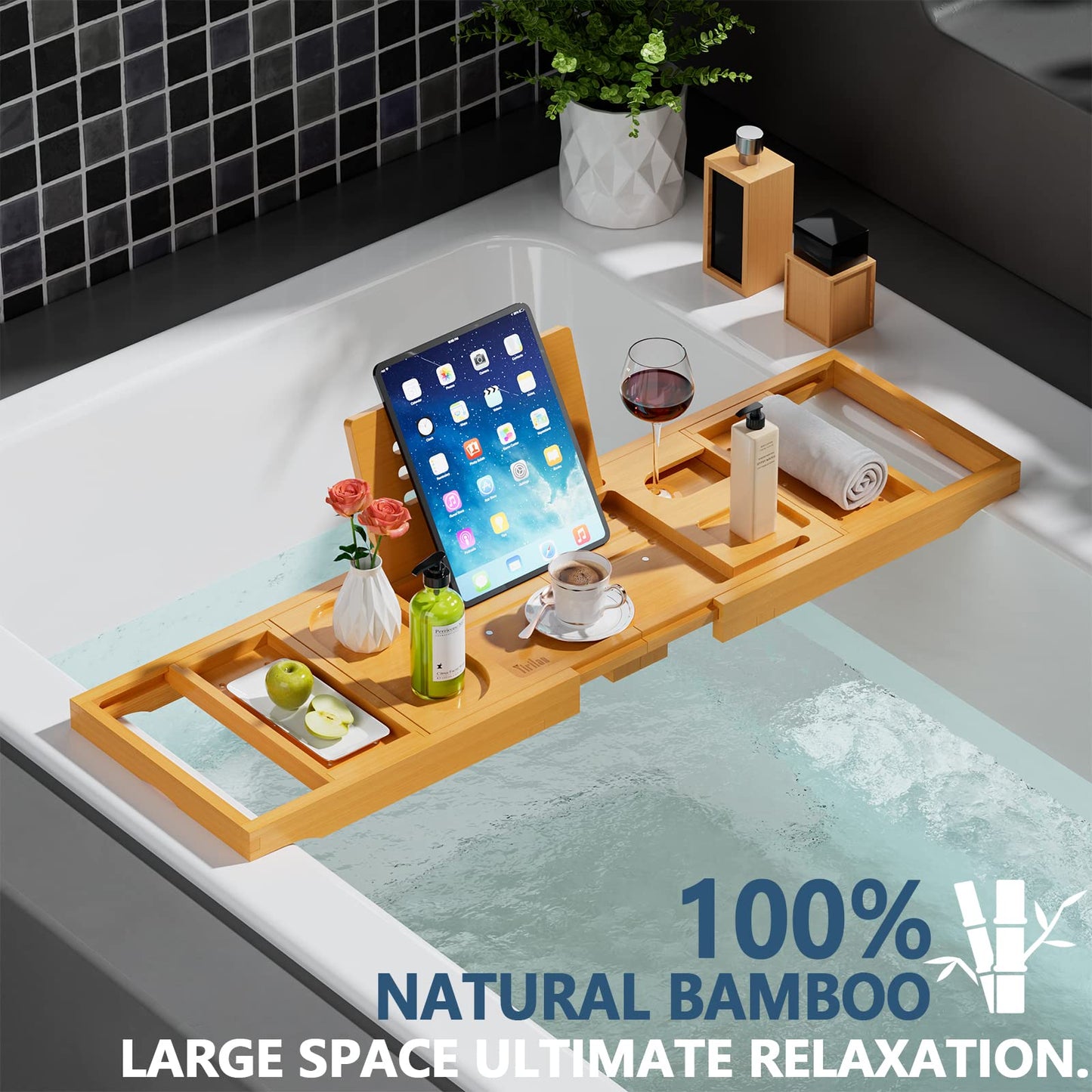 Bathtub Tray Caddy - Expandable Bath Tray