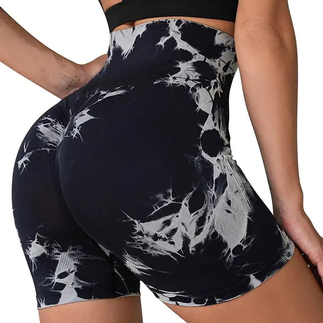 Tye Dye Gymstone Booty Shorts for Women