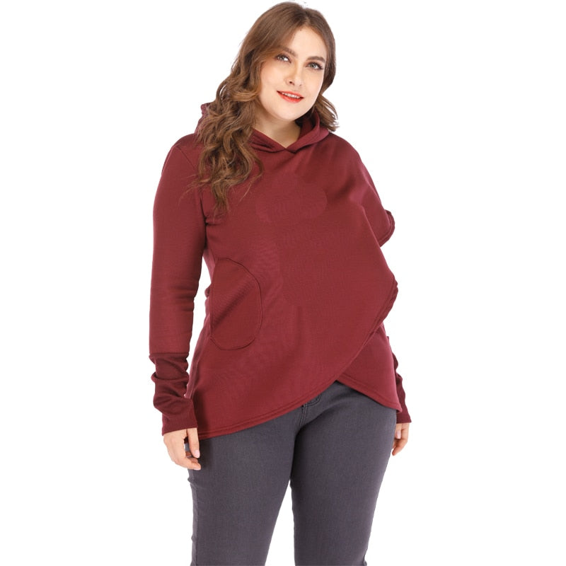 Women's Plus Size Long Sleeve Pullover