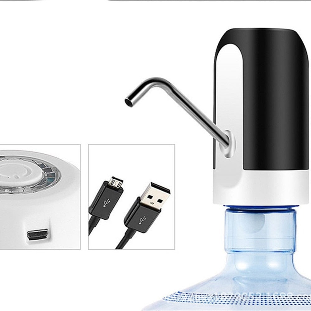 USB Charge Electric Water Dispenser Portable Gallon Drinking Bottle