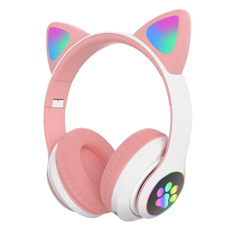 LED Cat Ear Noise Cancelling Bluetooth Headphones