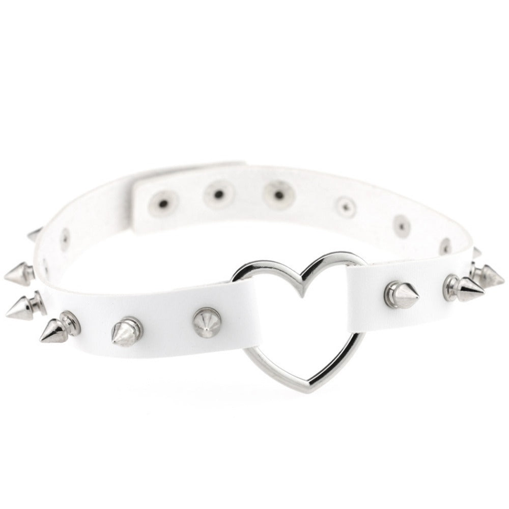 Punk Goth Rivet Choker Necklace