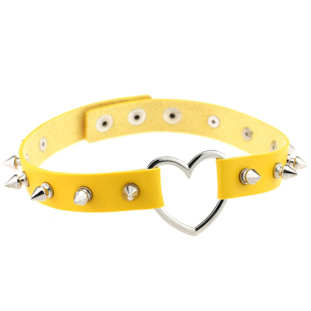 Punk Goth Rivet Choker Necklace