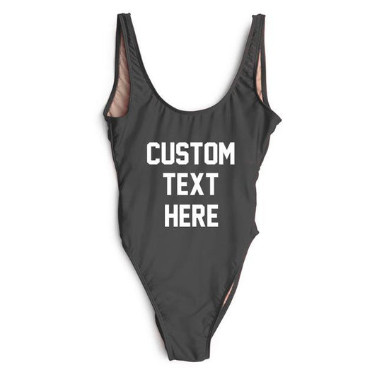 Custom Letter Print Swimsuit