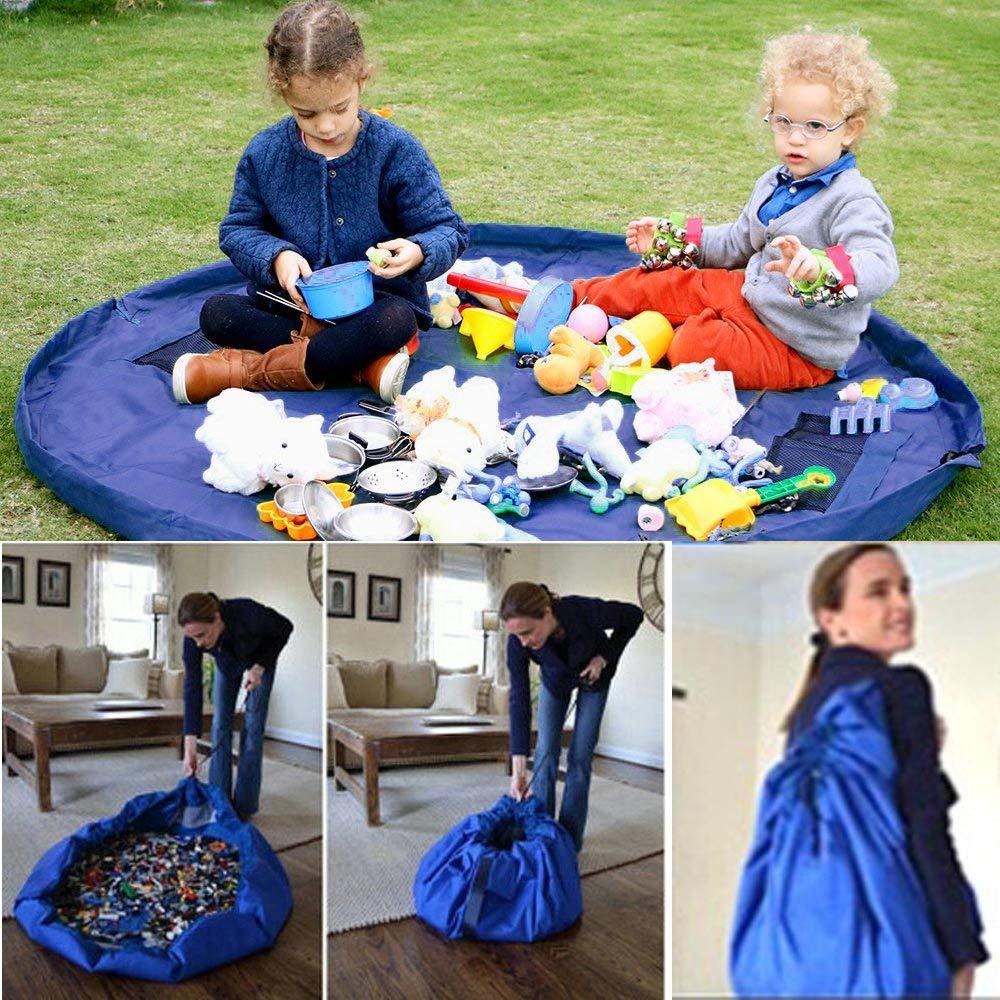 Portable Kids Toy Storage Bag and Play Mat