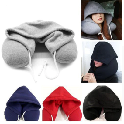 Travel Pillow & Privacy Hoodie