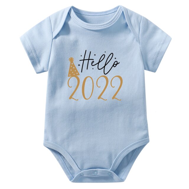 Newborn Baby Bodysuit Hello 2022