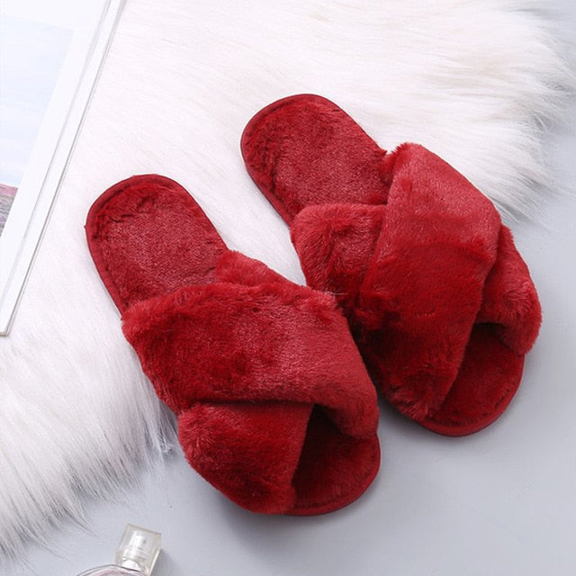 Women's Faux Fur Slippers