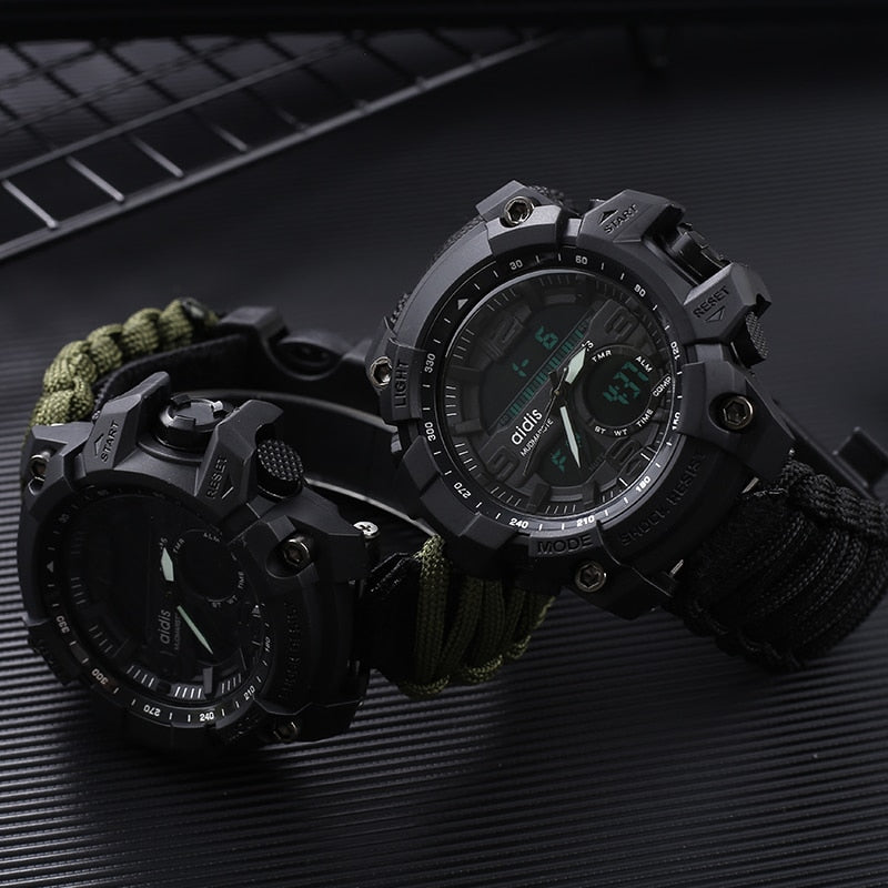 Waterproof Military Watch Band w/ compass