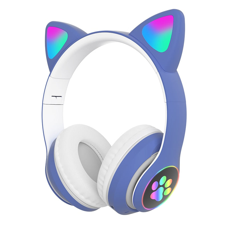 LED Cat Ear Noise Cancelling Bluetooth Headphones