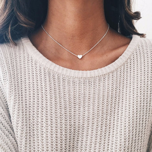 Tiny Heart Choker Necklace