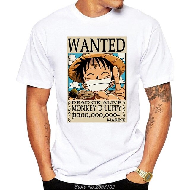 Luffy Wanted Order Anime T Shirt