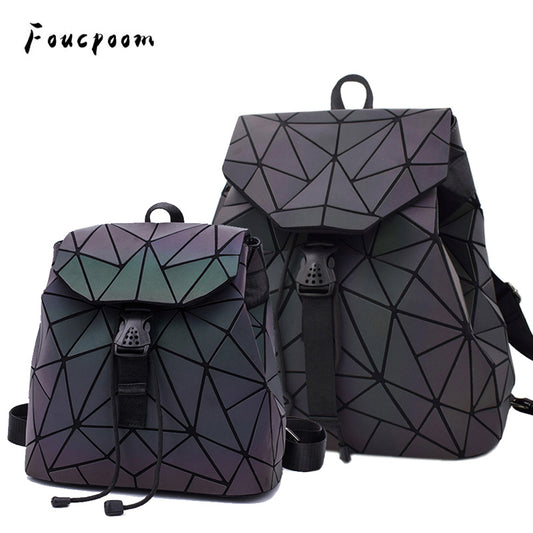 Women Luminous Hologram Backpack Shoulder Bag