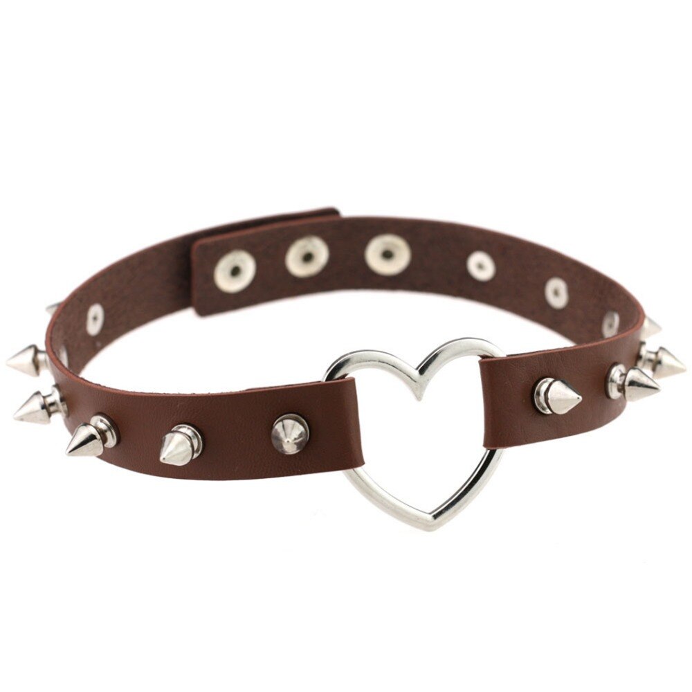 Punk Goth Rivet Choker Necklace