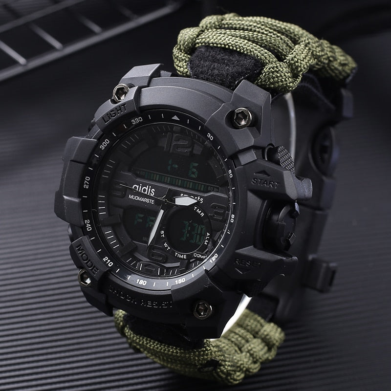 Waterproof Military Watch Band w/ compass