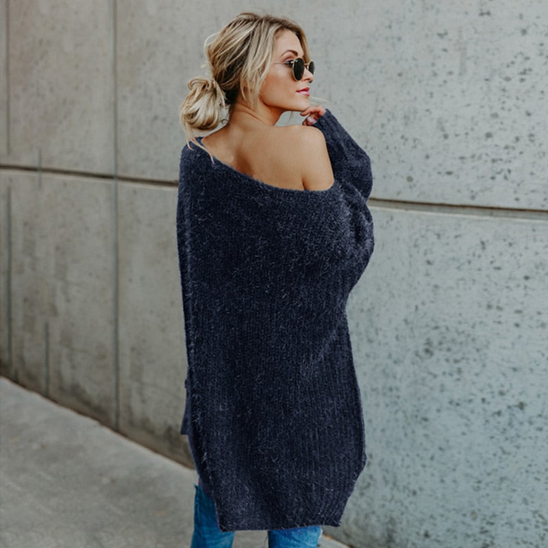 Cold Shoulder Plus Size Sweater