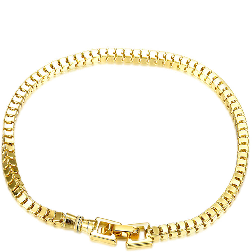 18K Gold Chain Bracelet 17 cm