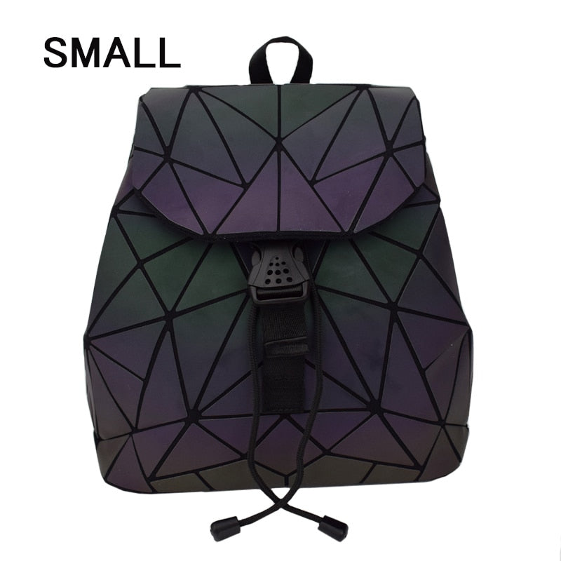 Women Luminous Hologram Backpack Shoulder Bag