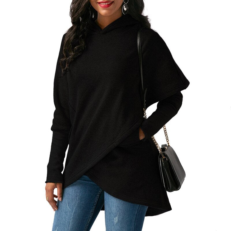 Women's Plus Size Long Sleeve Pullover