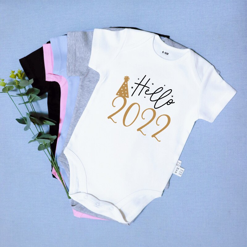 Newborn Baby Bodysuit Hello 2022