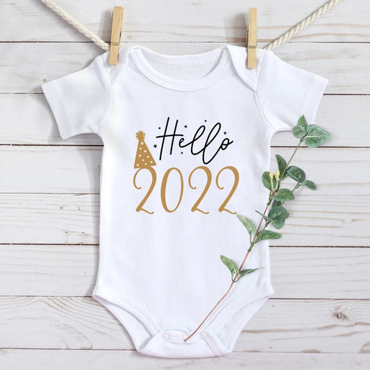 Newborn Baby Bodysuit Hello 2022