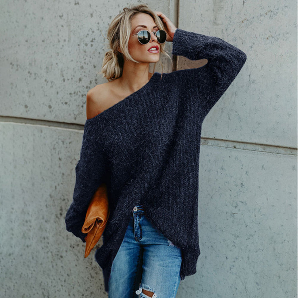 Cold Shoulder Plus Size Sweater