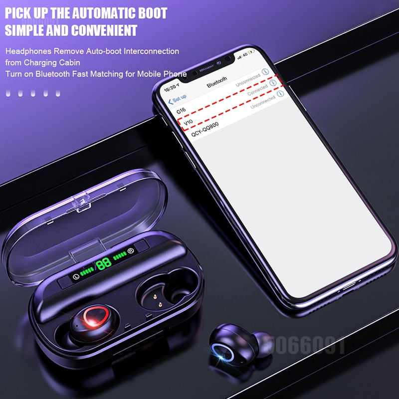 Bluetooth Earphone w/ LED Display