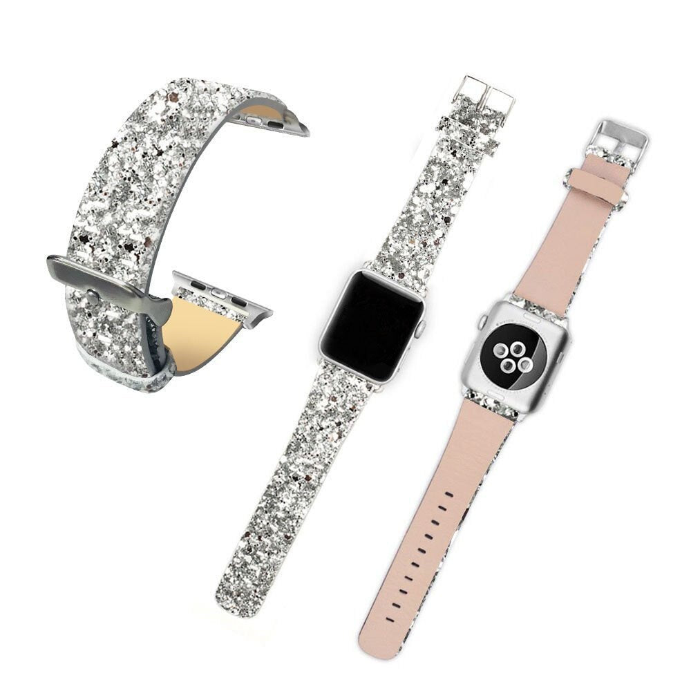 Leather Sparkling Band for Apple Watch