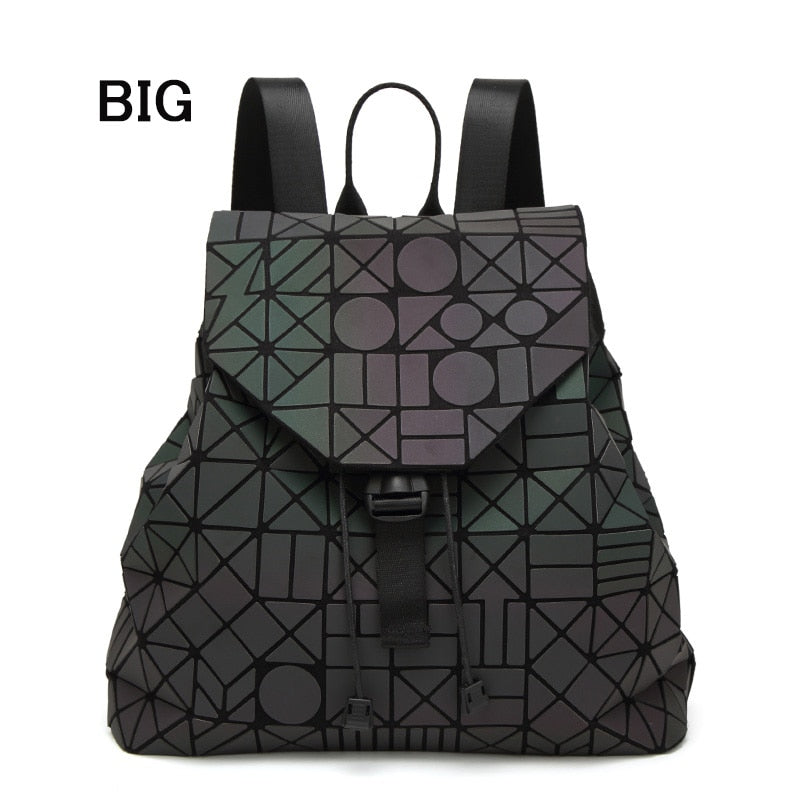 Women Luminous Hologram Backpack Shoulder Bag