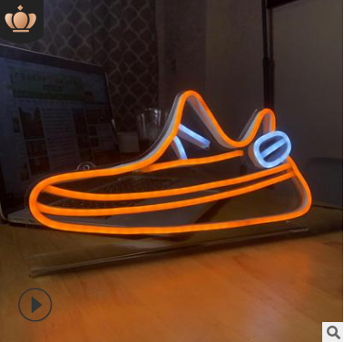 Home Decor Orange GymShoe Neon Light Led Sign