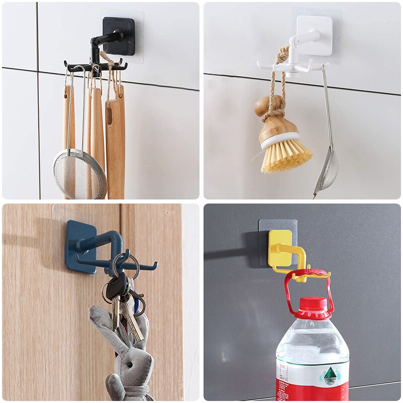 Rotating Kitchen Hook Organizer Rack