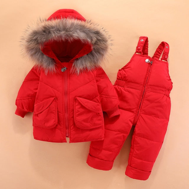 Winter Toddler Hooded Snowsuit