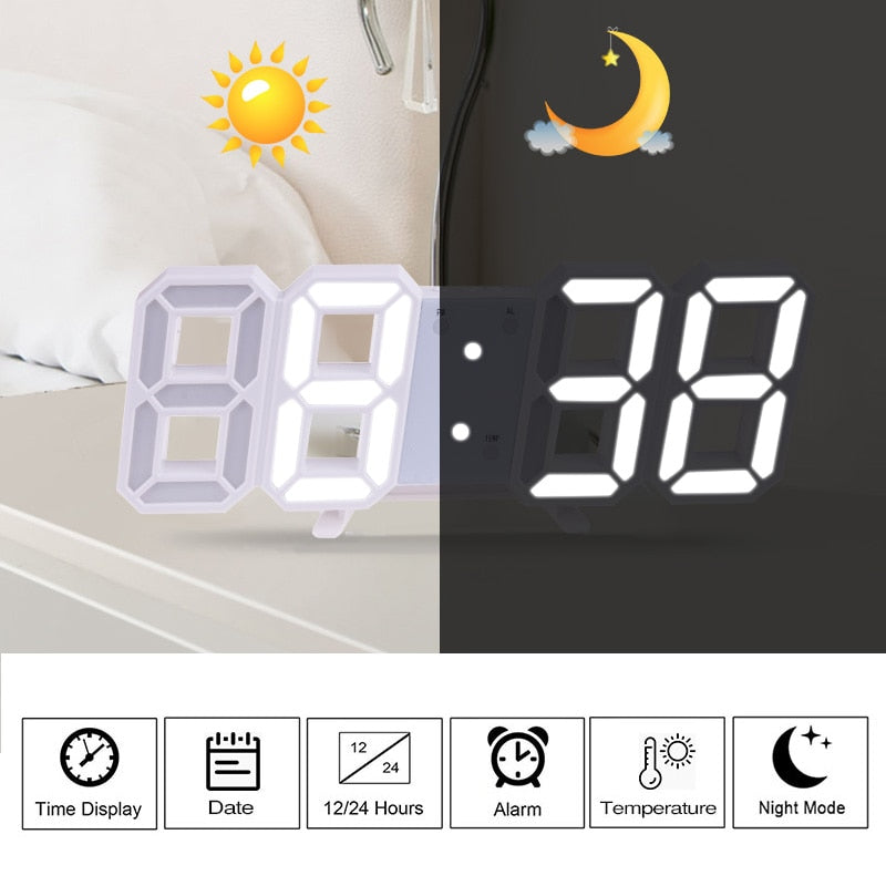 LED Digital Wall Clock