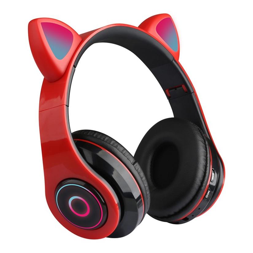 LED Cat Ear Noise Cancelling Bluetooth Headphones