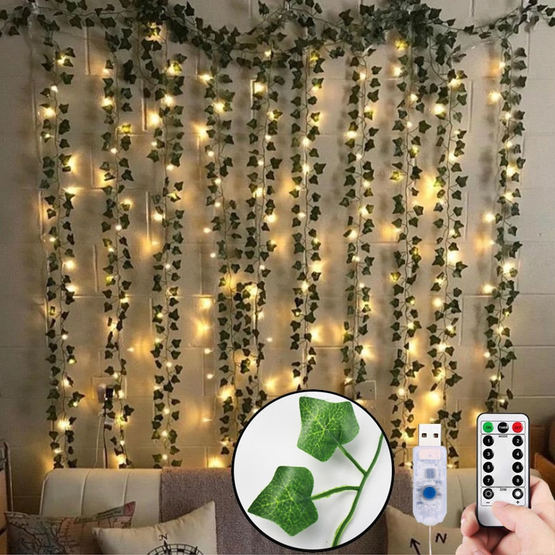 Home Decor Artificial Plants LED Lights