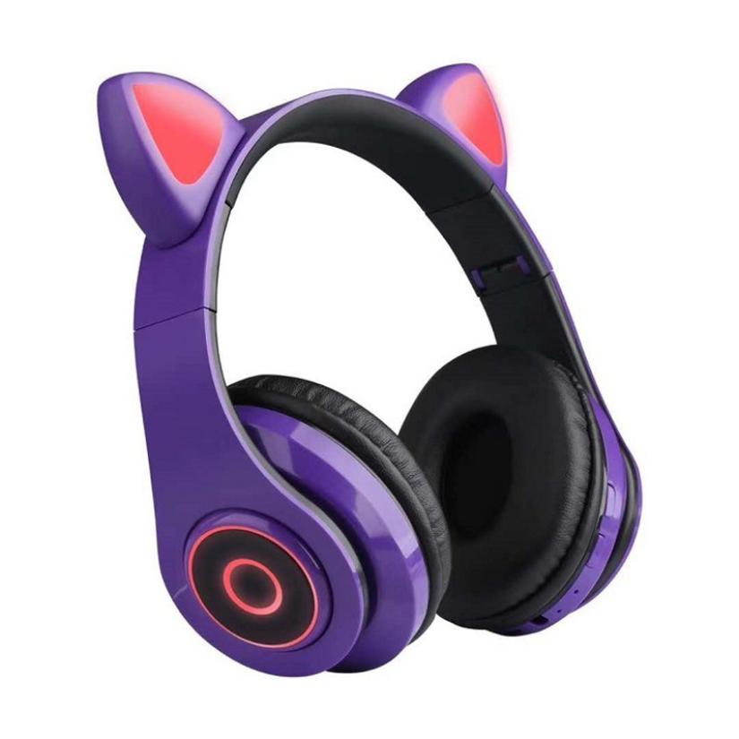 LED Cat Ear Noise Cancelling Bluetooth Headphones