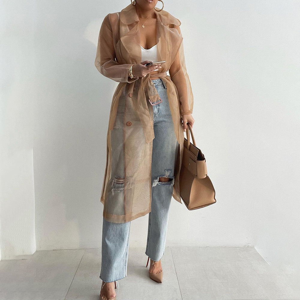 Sheer Light Weight Trenchcoat