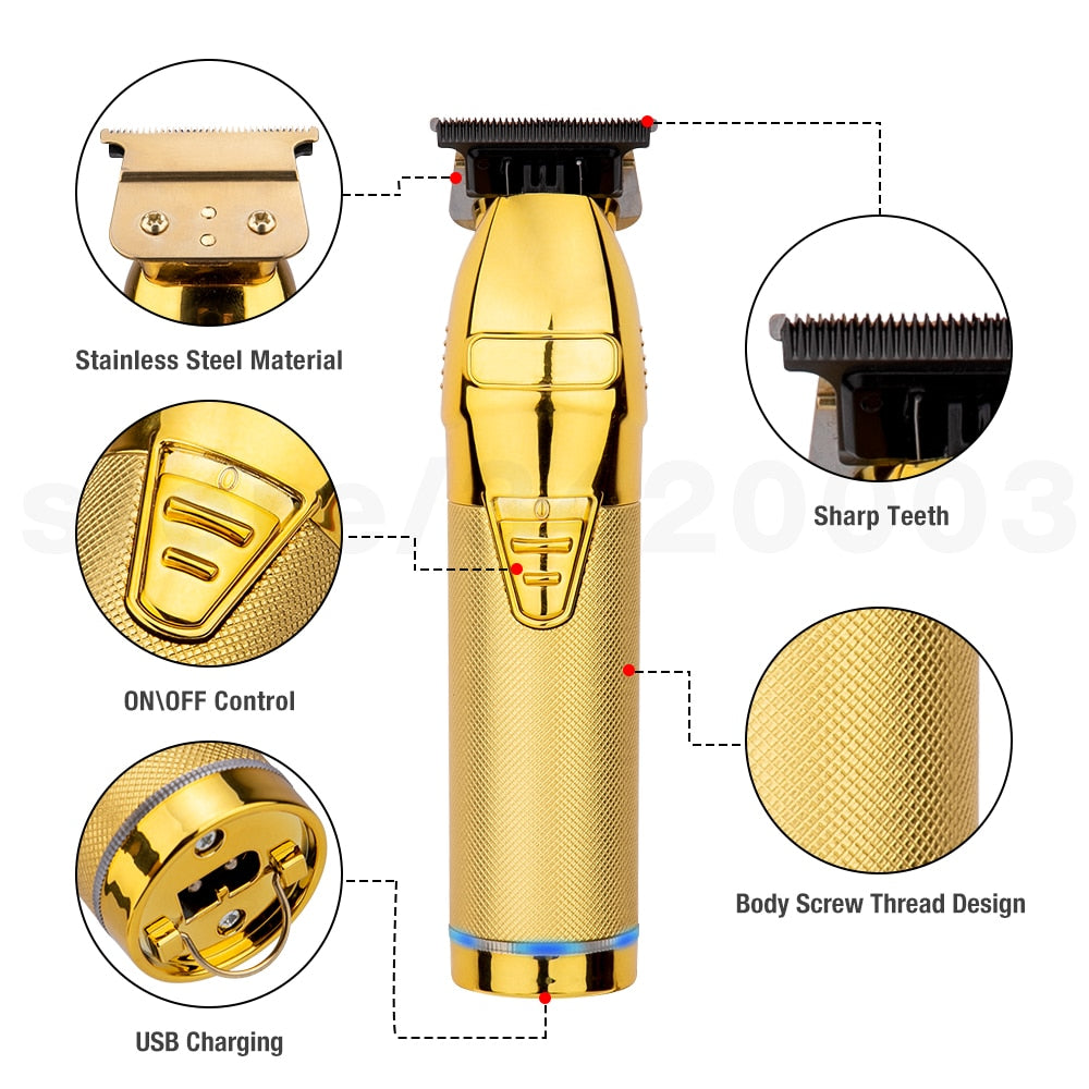 Gold Electric Cordless Clippers