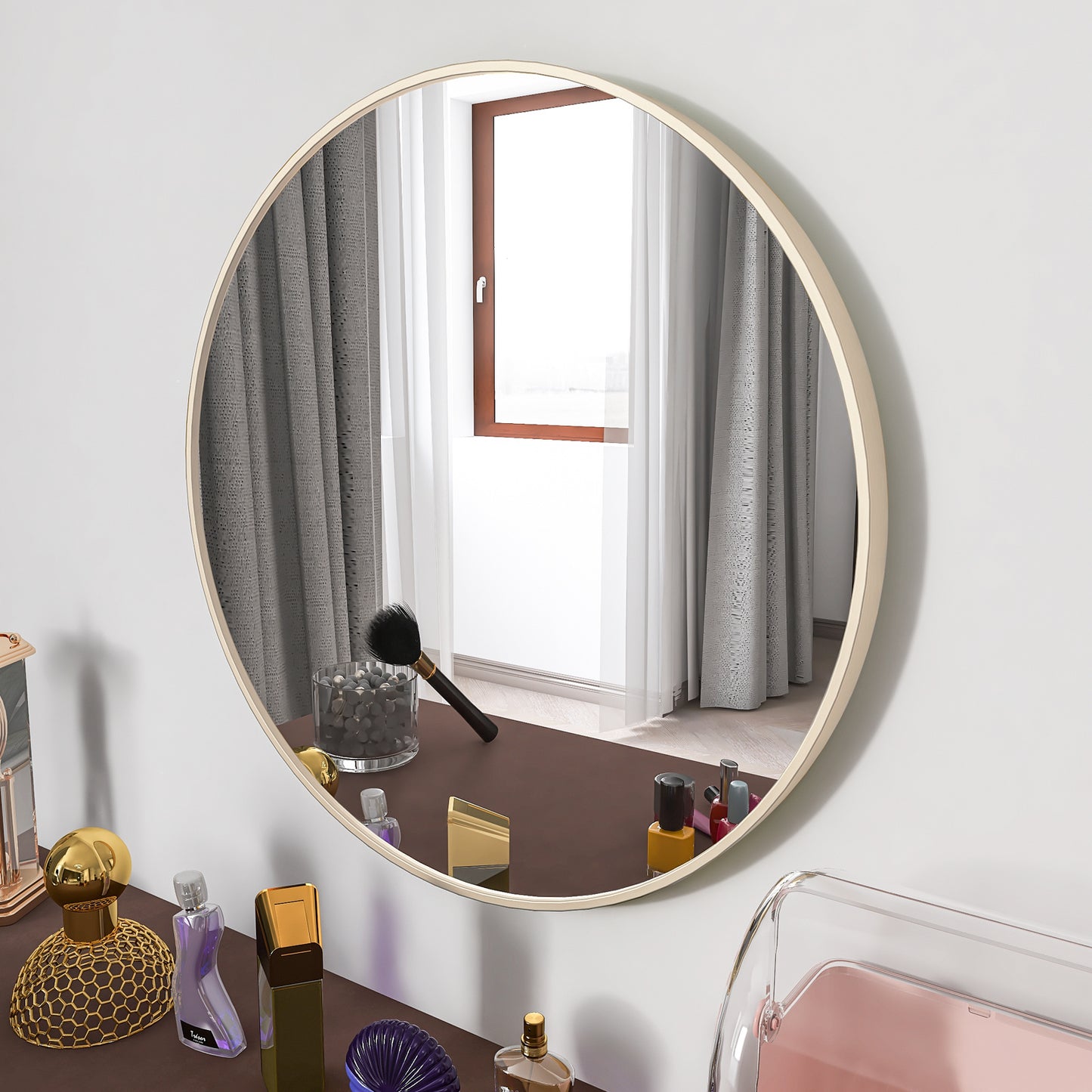 Matte Gold Wall Mirror