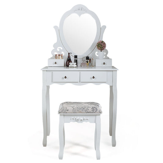 Four Drawing Heart Shaped Vanity