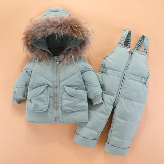 Winter Toddler Hooded Snowsuit