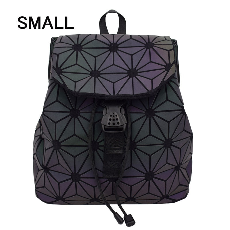 Women Luminous Hologram Backpack Shoulder Bag