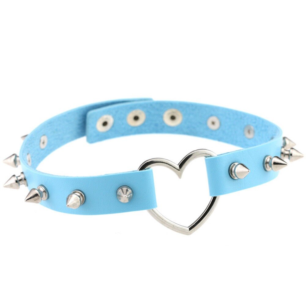 Punk Goth Rivet Choker Necklace