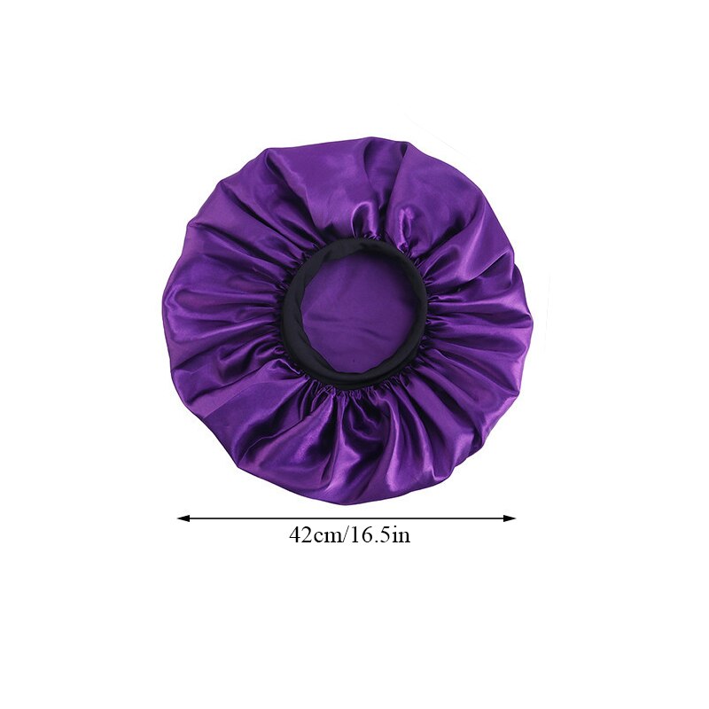 Women Satin Round Cap Sleep Hat Hair Protection Care