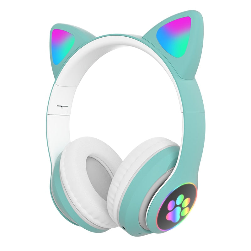 LED Cat Ear Noise Cancelling Bluetooth Headphones