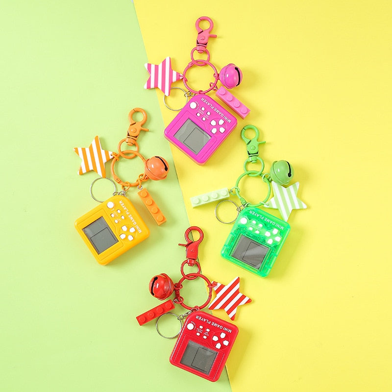 Mini Tetris Game Car Keychain