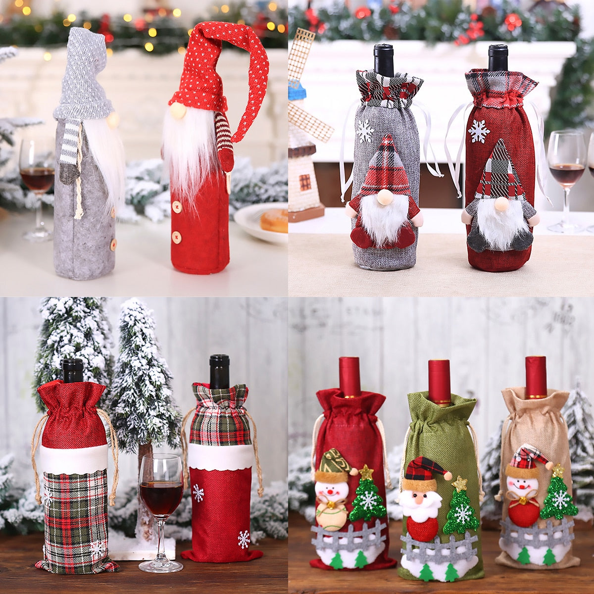 Christmas Wine Bottle Cover