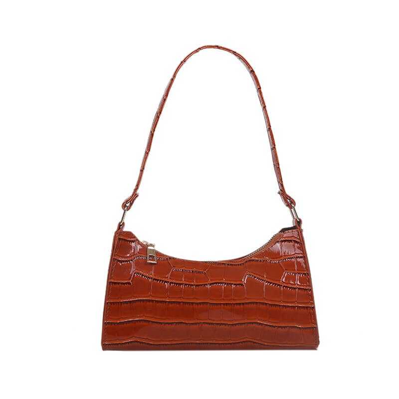 Crocodile Pattern  Leather Handbag