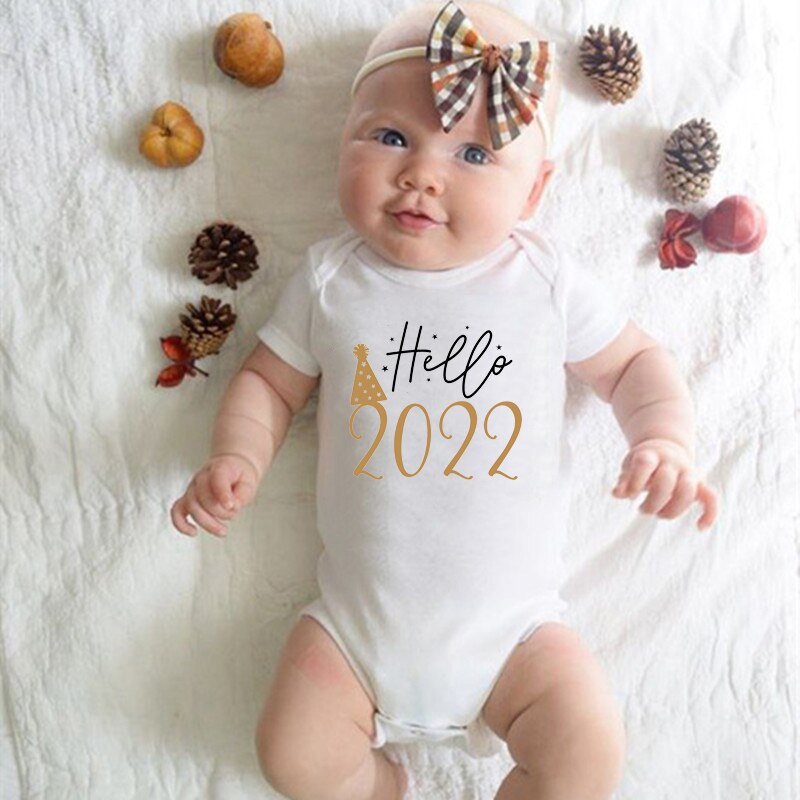 Newborn Baby Bodysuit Hello 2022